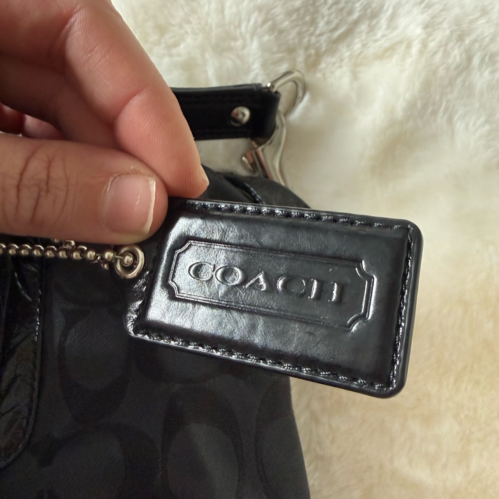 Coach Black Signature Satchel with Removable Strap - Picture 5 of 5